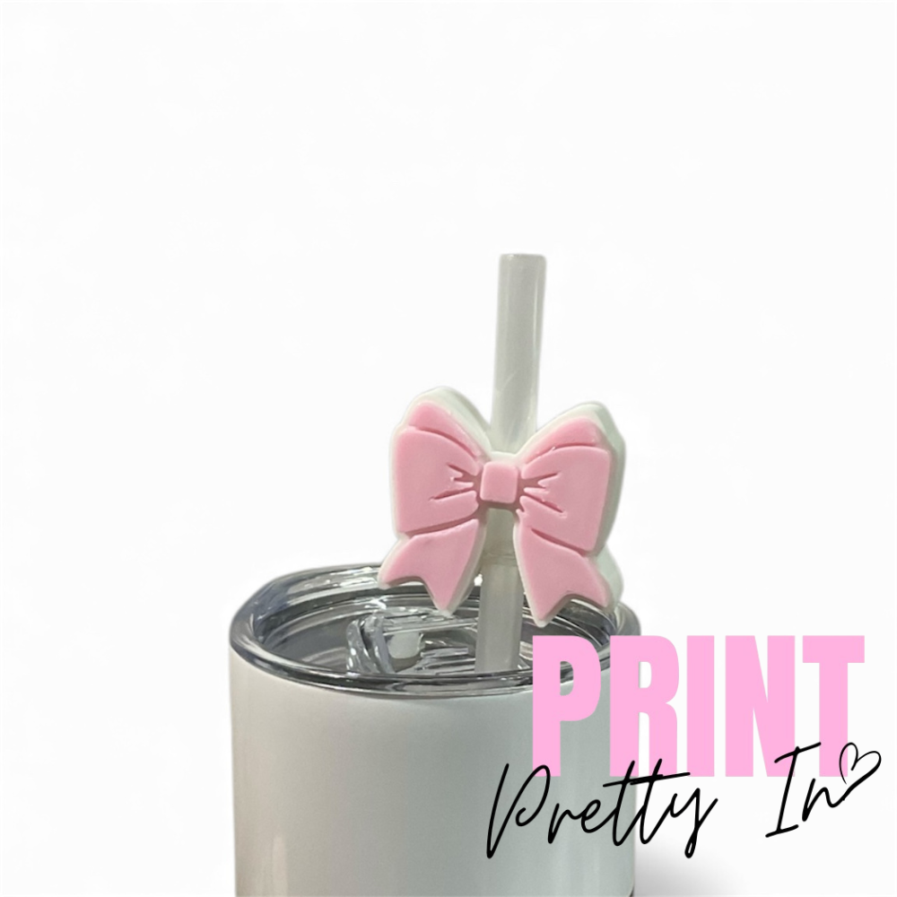 8mm Bow Flower Straw Topper