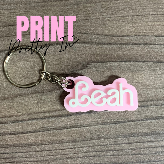 Barbie Name Keychain / Bag Tag / Name Tag