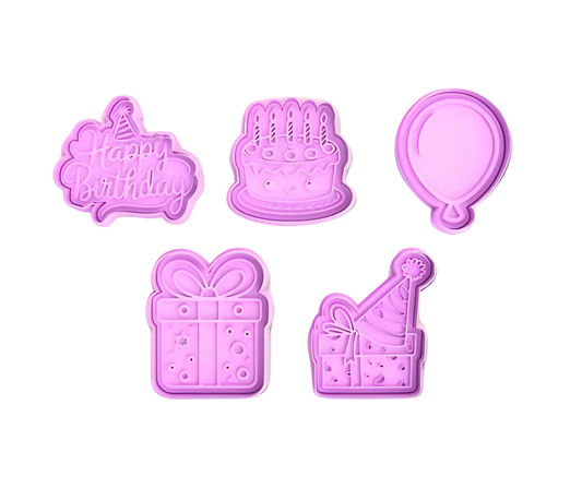 Birthday Pack 1 Cookie Cutters and Stamp