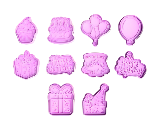 Birthday Large Pack Cookie Cutters and Stamp