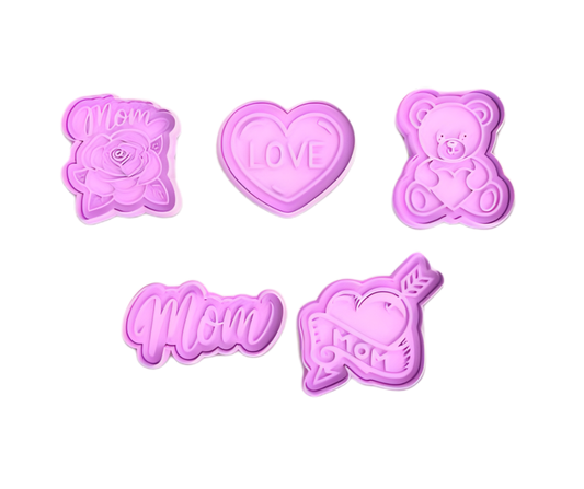 Mothers Day Pack 2 Cookie Cutters and Stamp
