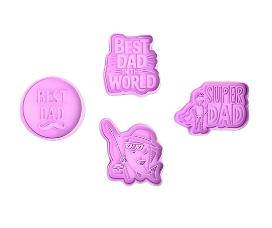 Father's Day Pack 2 Cookie Cutters and Stamp